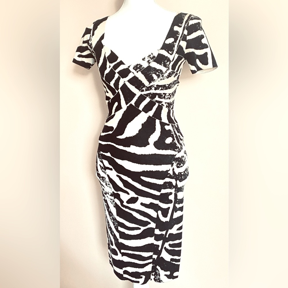 Bluemarine Zebra Cocktail Dress